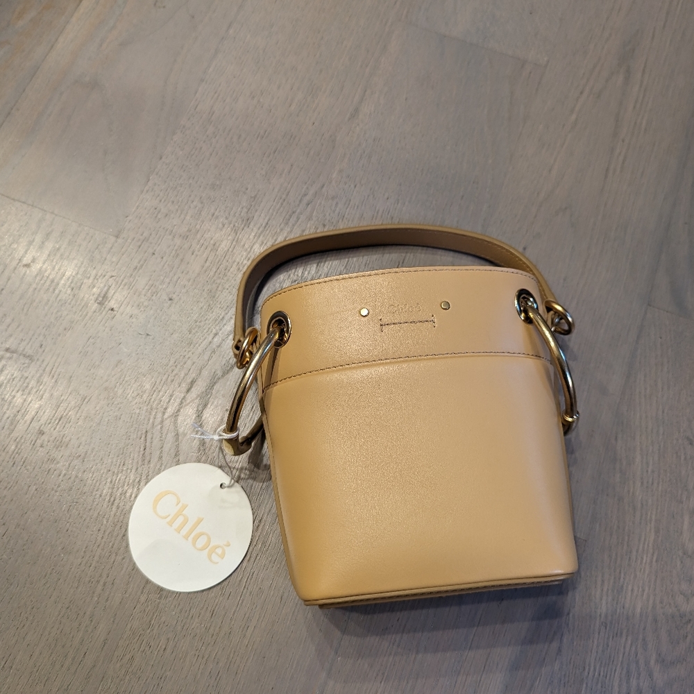 Chloe mini roy bucket bag- Bleached brown